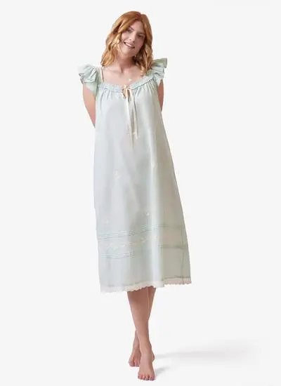 Margo Green Cotton Nightgown